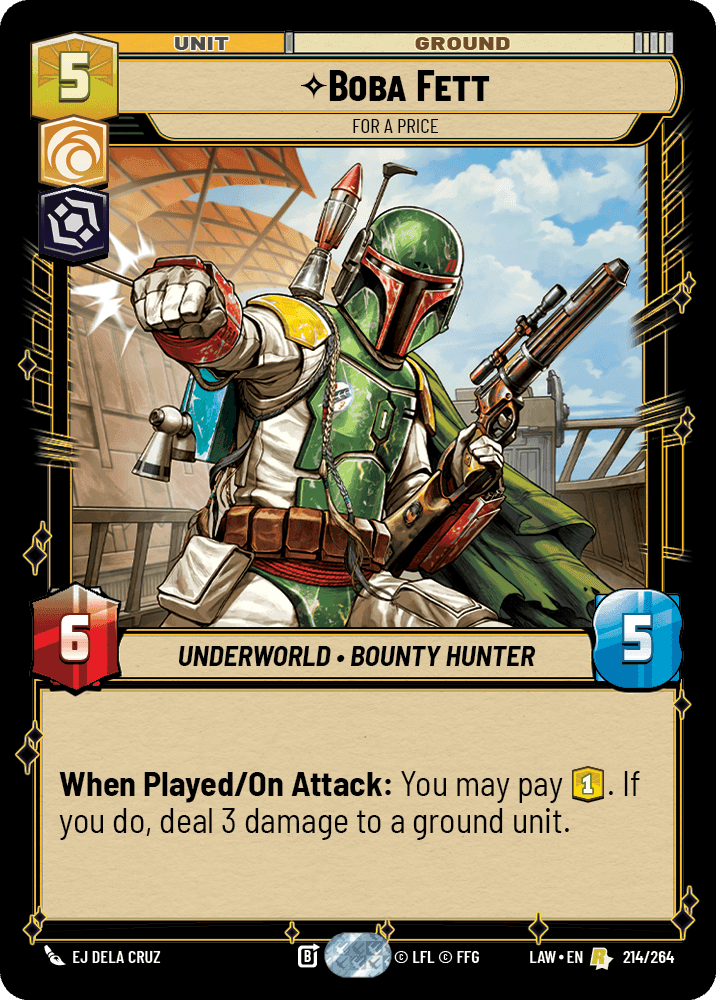 Boba Fett, For a Price