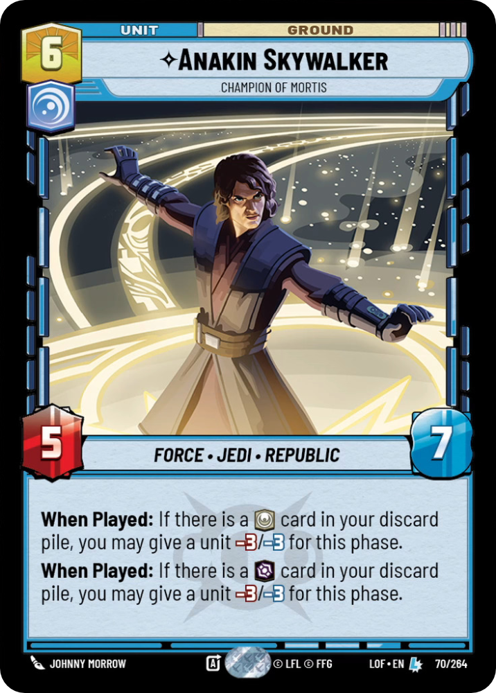 Anakin Skywalker, Champion of Mortis, Legends of the Force Card Art