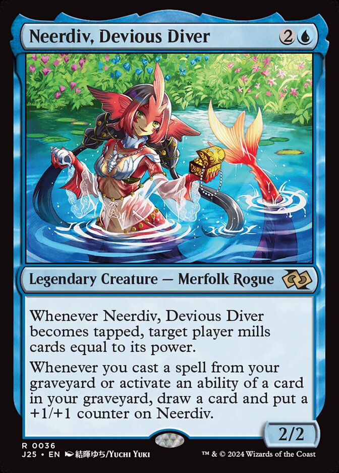 Neerdiv, Devious Diver, Foundations jumpstart Card Art