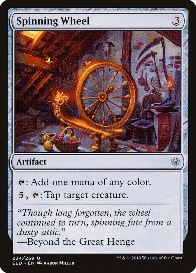 Spinning Wheel, Throne of eldraine Card Art