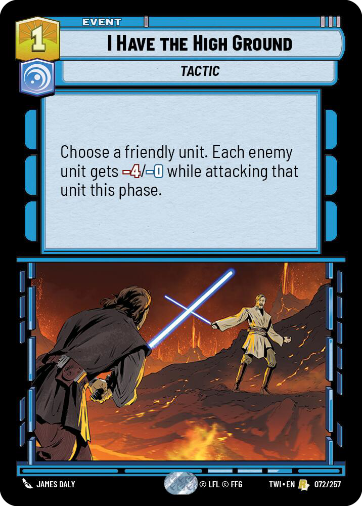 I Have the High Ground, Twilight of the Republic Card Art