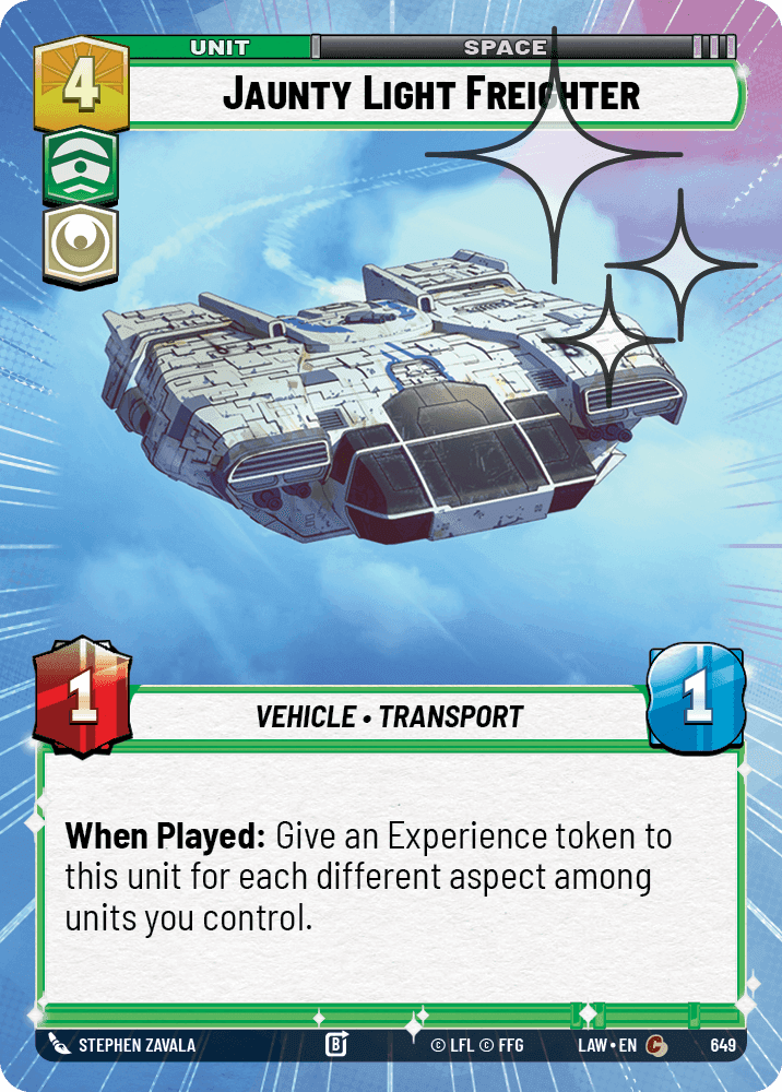 Jaunty Light Freighter - Hyperspace Foil
