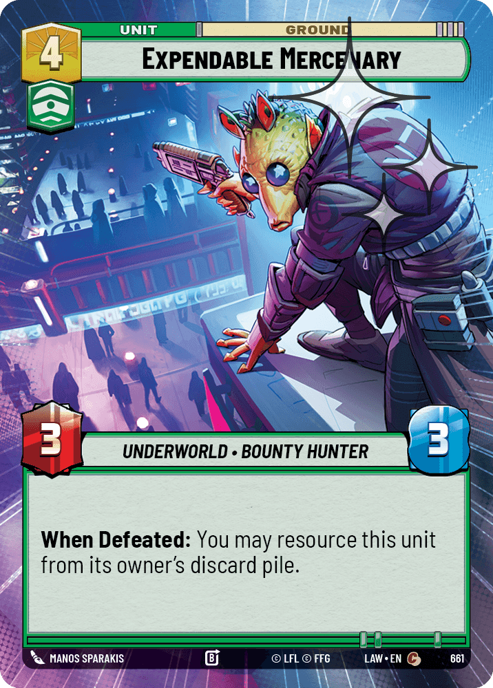Expendable Mercenary - Hyperspace Foil