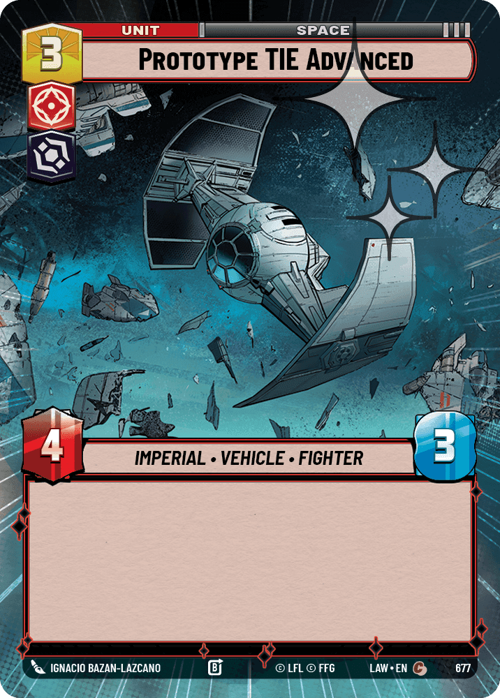 Prototype TIE Advanced - Hyperspace Foil