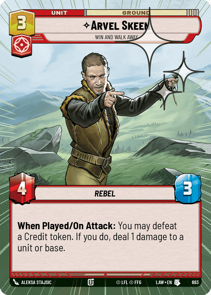 Arvel Skeen, Win and Walk Away - Hyperspace Foil