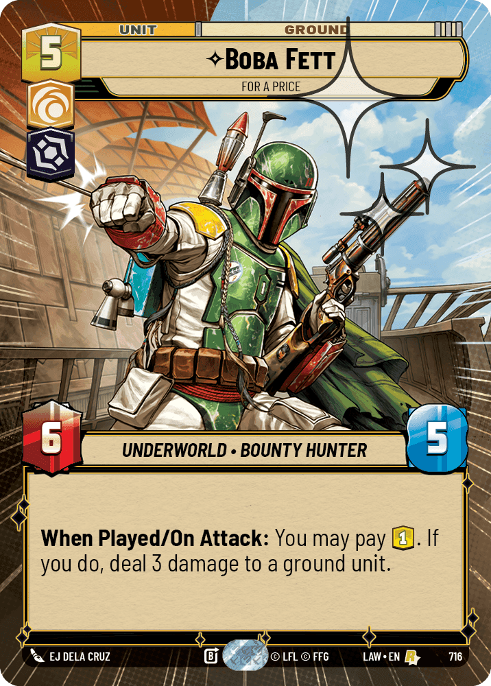 Boba Fett, For a Price - Hyperspace Foil
