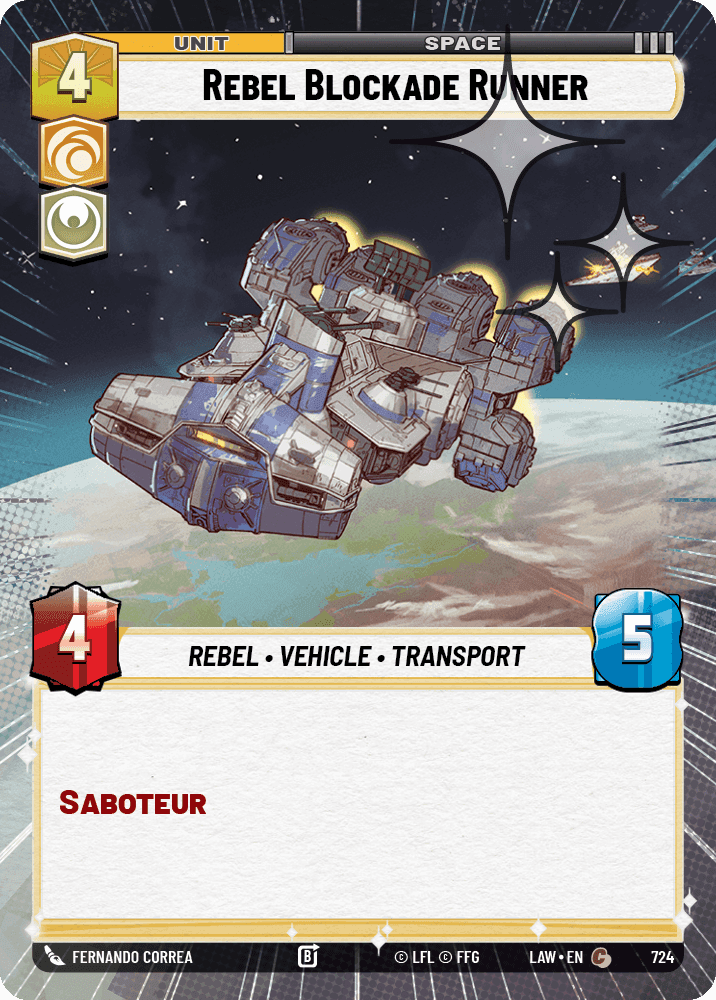 Rebel Blockade Runner - Hyperspace Foil