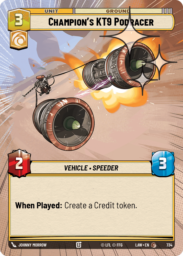 Champion's KT9 Podracer - Hyperspace Foil