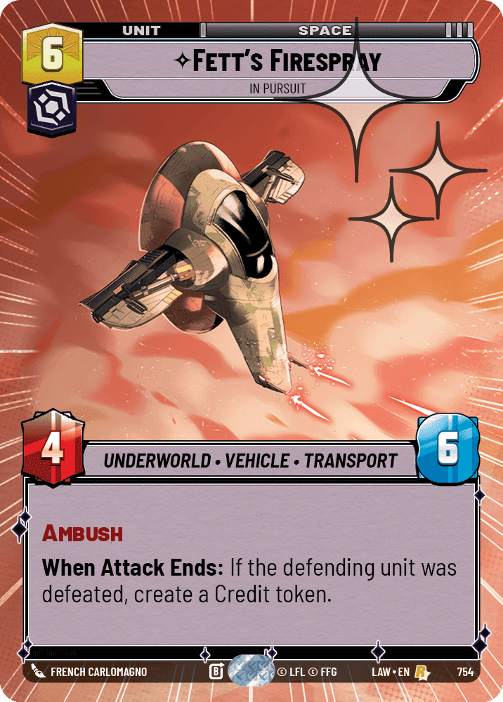 Fett's Firespray, In Pursuit - Hyperspace Foil