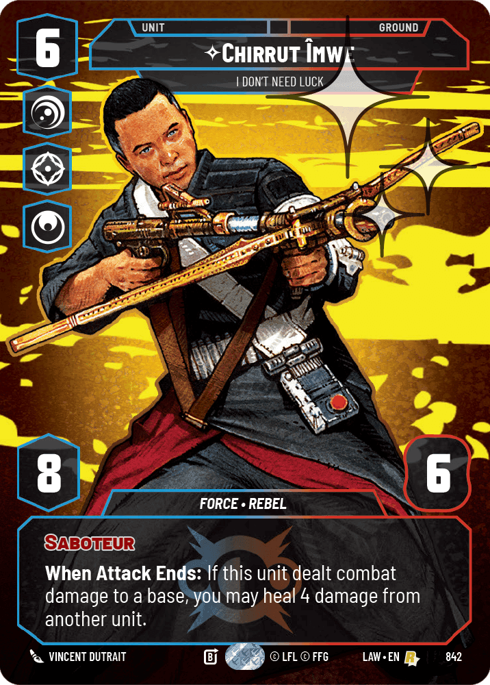 Chirrut Îmwe, I Don't Need Luck - Prestige Foil