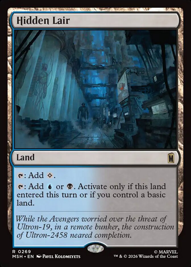 Hidden Lair, Marvel Super Heroes Card Art
