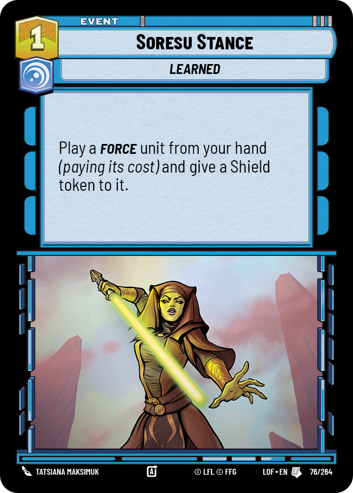 Soresu Stance, Legends of the Force Card Art