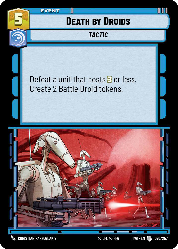 Death by Droids, Twilight of the Republic Card Art
