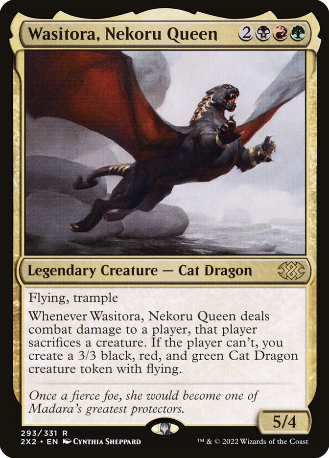 Wasitora, Nekoru Queen, Double masters 2022 Card Art