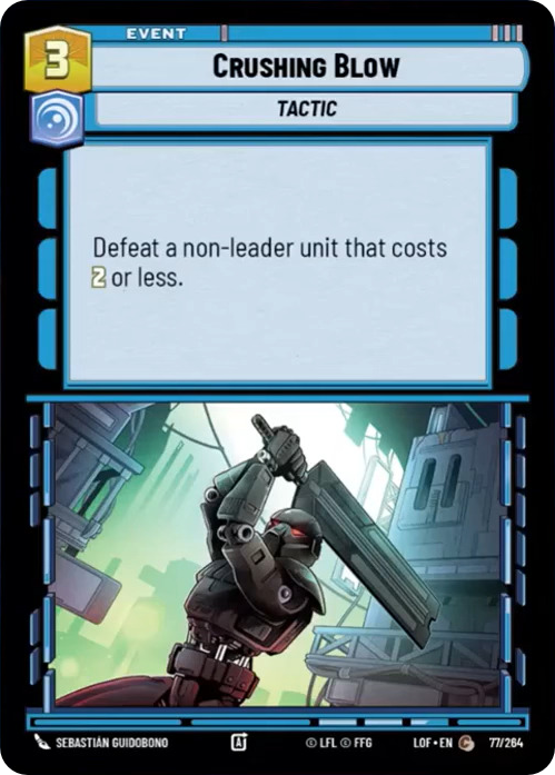 Crushing Blow, Legends of the Force Card Art