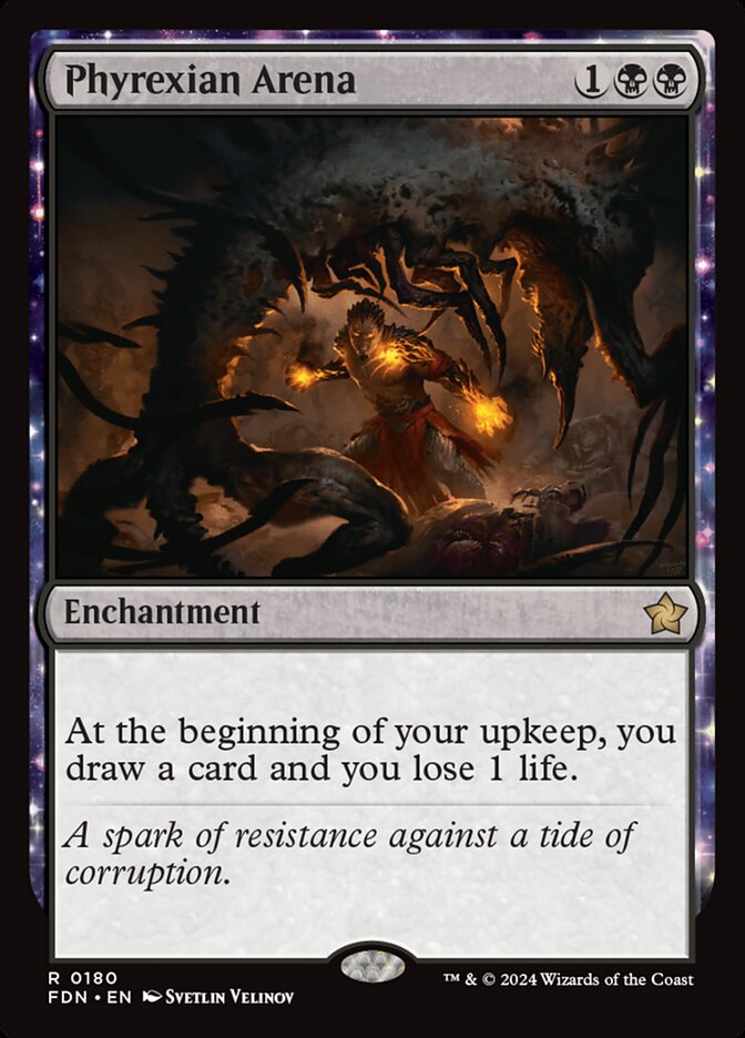 Phyrexian Arena, Foundations Card Art