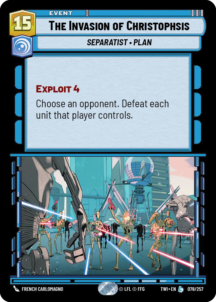 The Invasion of Christophsis, Twilight of the Republic Card Art
