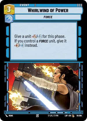 Whirlwind of Power, Legends of the Force Card Art