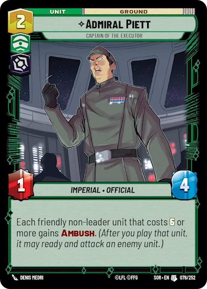 Admiral Piett, Captain of the Executor - Foil