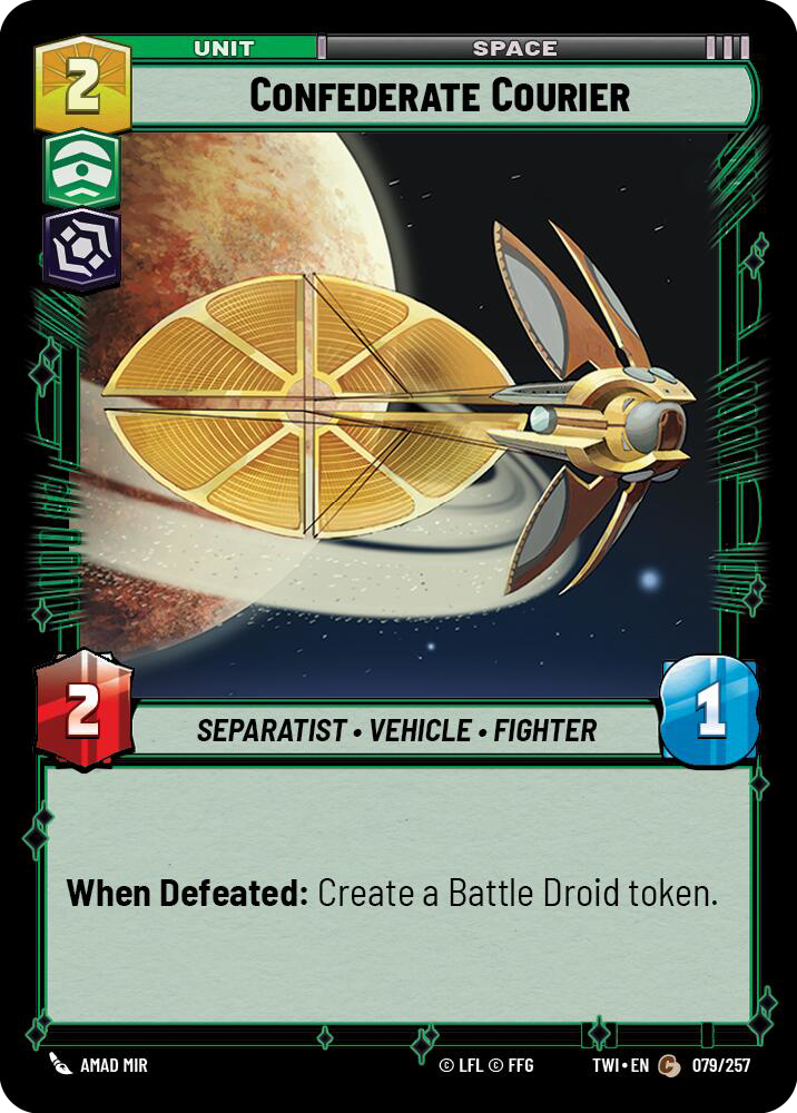 Confederate Courier, Twilight of the Republic Card Art