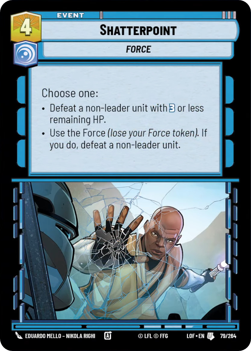 Shatterpoint, Legends of the Force Card Art