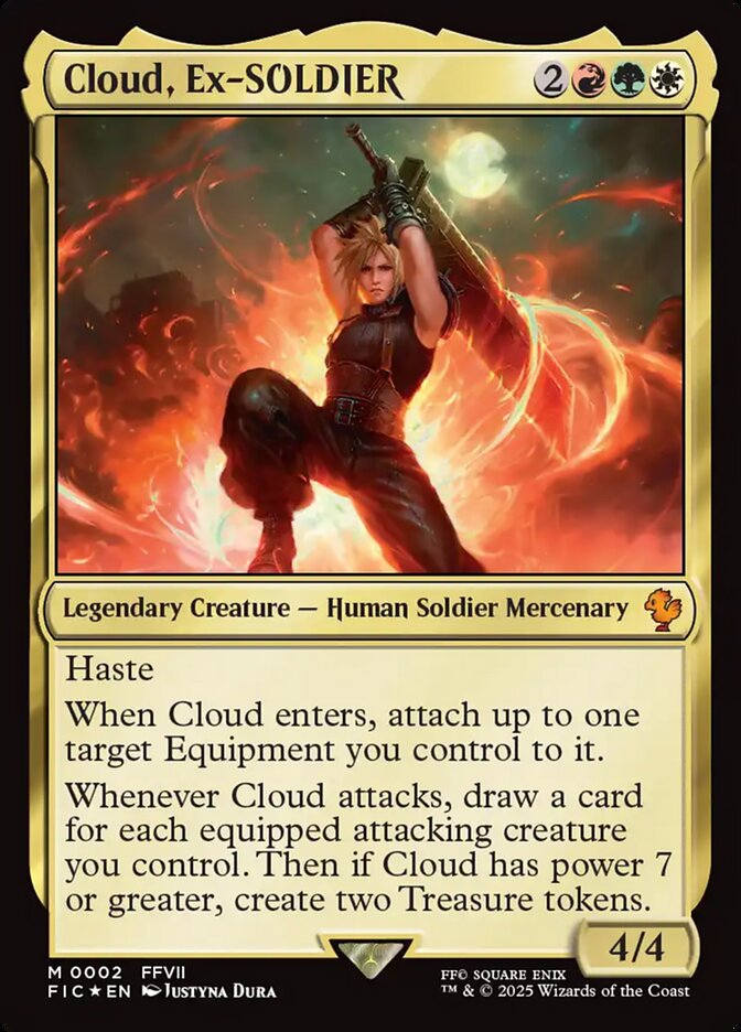 Cloud, Ex-SOLDIER, Final fantasy commander Card Art