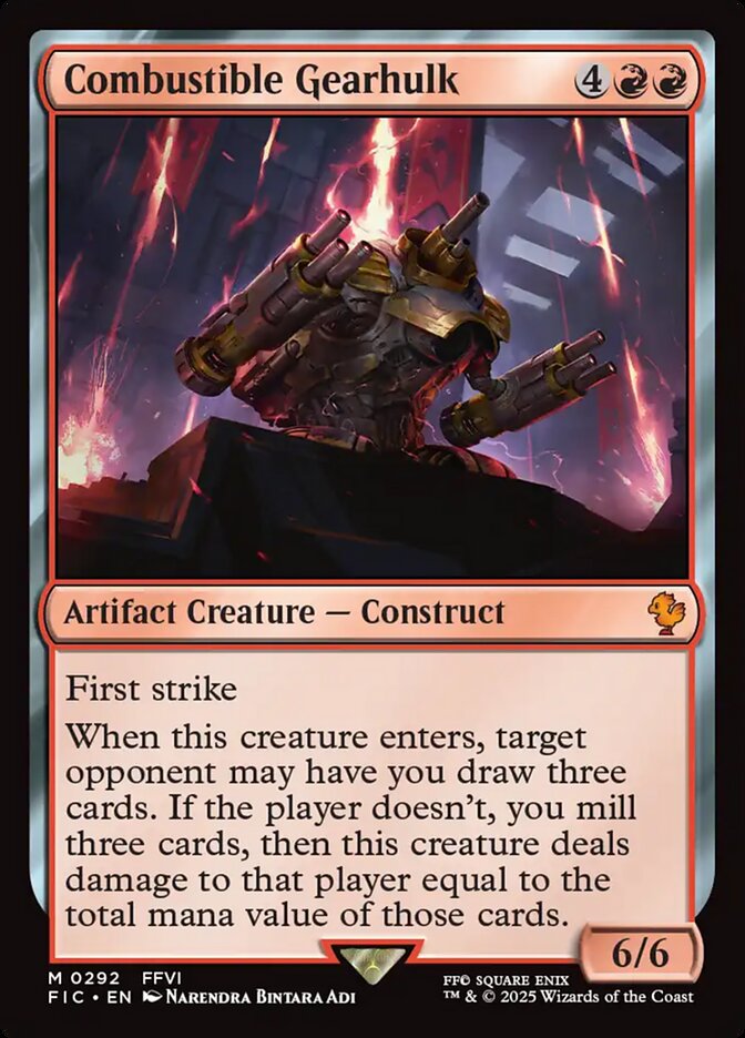 Combustible Gearhulk, Final fantasy commander Card Art