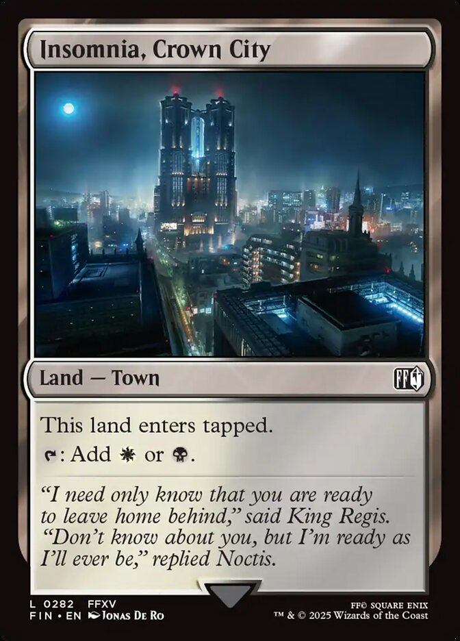 Insomnia, Crown City, Final fantasy Card Art