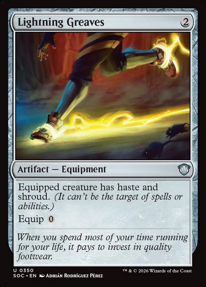 Lightning Greaves, Secrets Of Strixhaven Commander Card Art