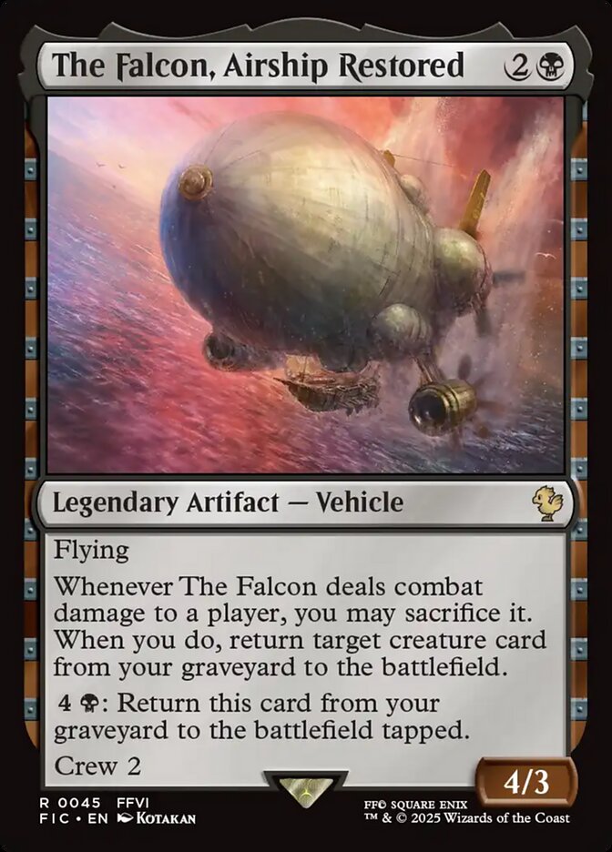 The Falcon, Airship Restored, Final fantasy commander Card Art