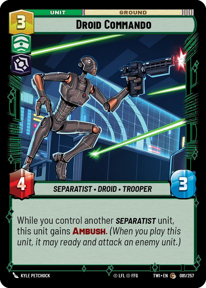 Droid Commando, Twilight of the Republic Card Art