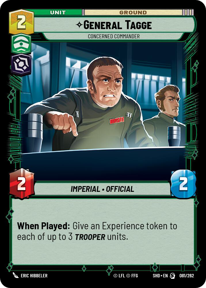 General Tagge, Concerned Commander, Shadows of the Galaxy Card Art
