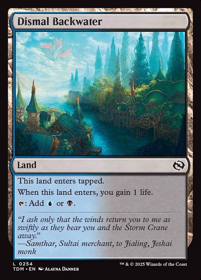 Dismal Backwater, Tarkir: dragonstorm Card Art