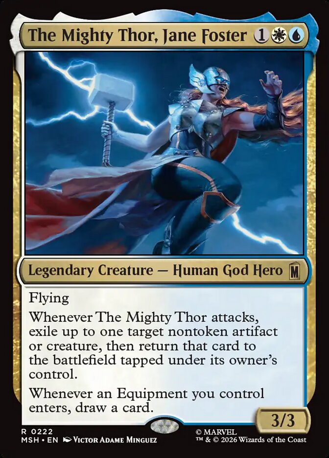 The Mighty Thor, Jane Foster, Marvel Super Heroes Card Art