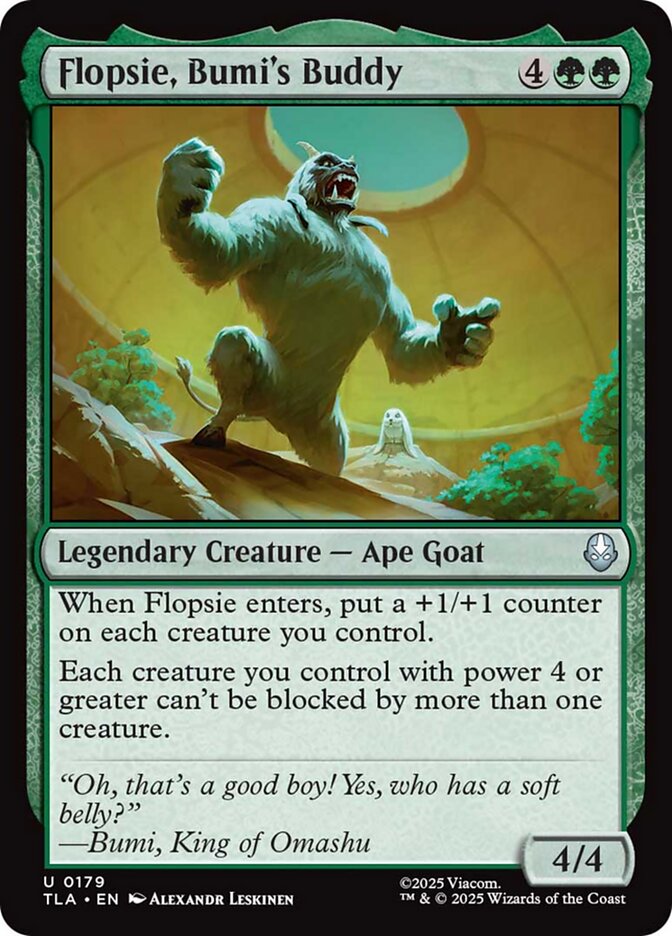 Flopsie, Bumi's Buddy, Avatar: The Last Airbender Card Art