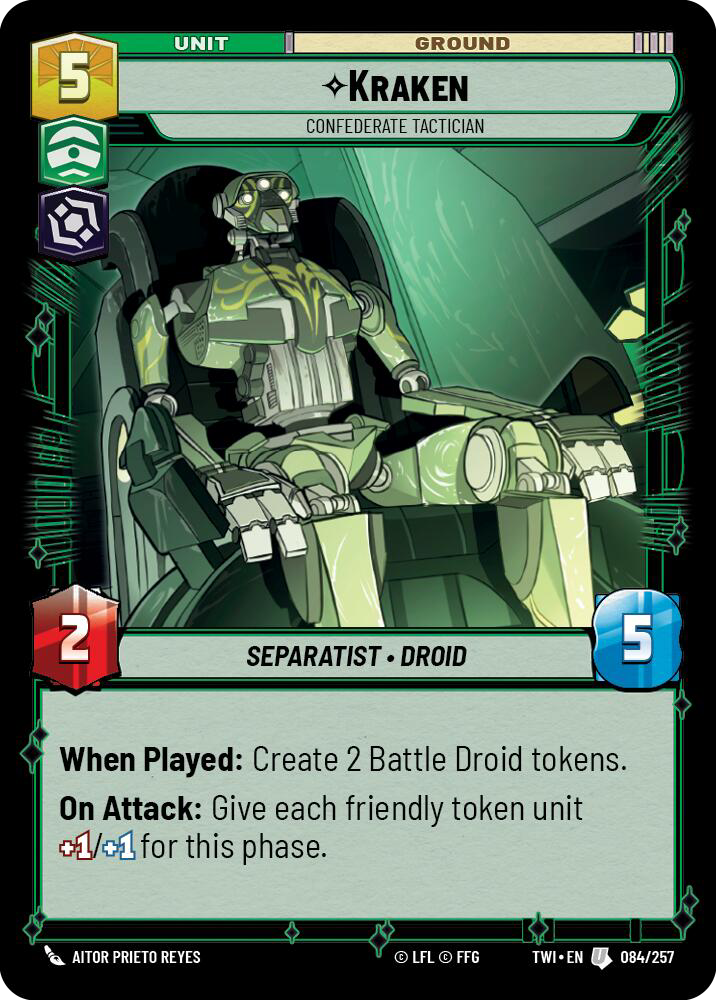 Kraken, Confederate Tactician, Twilight of the Republic Card Art