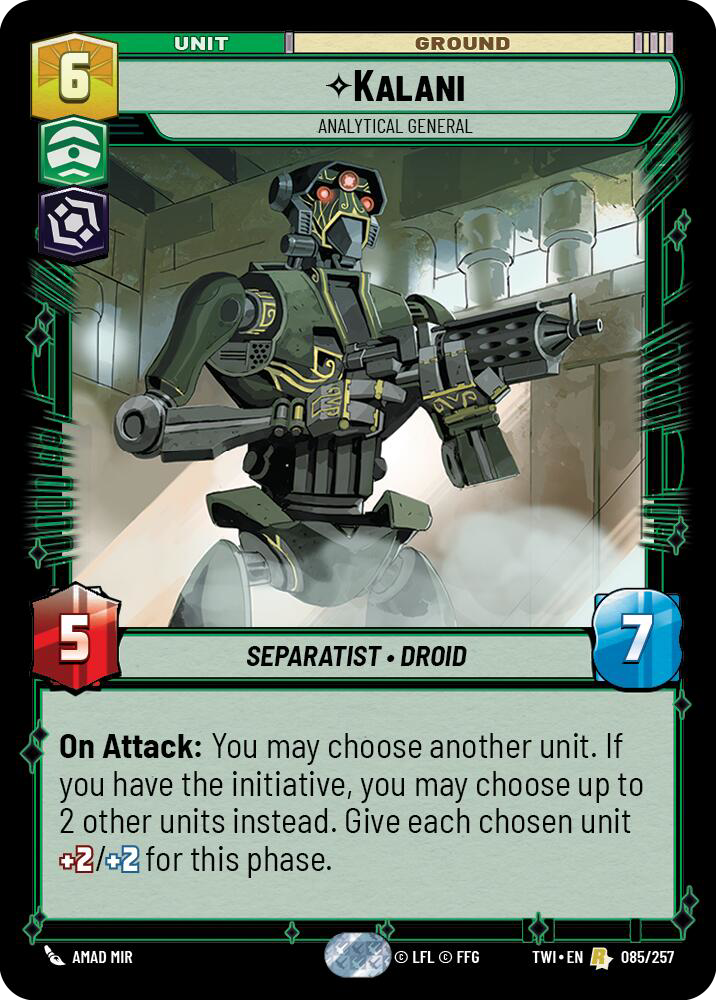 Kalani, Analytical General, Twilight of the Republic Card Art
