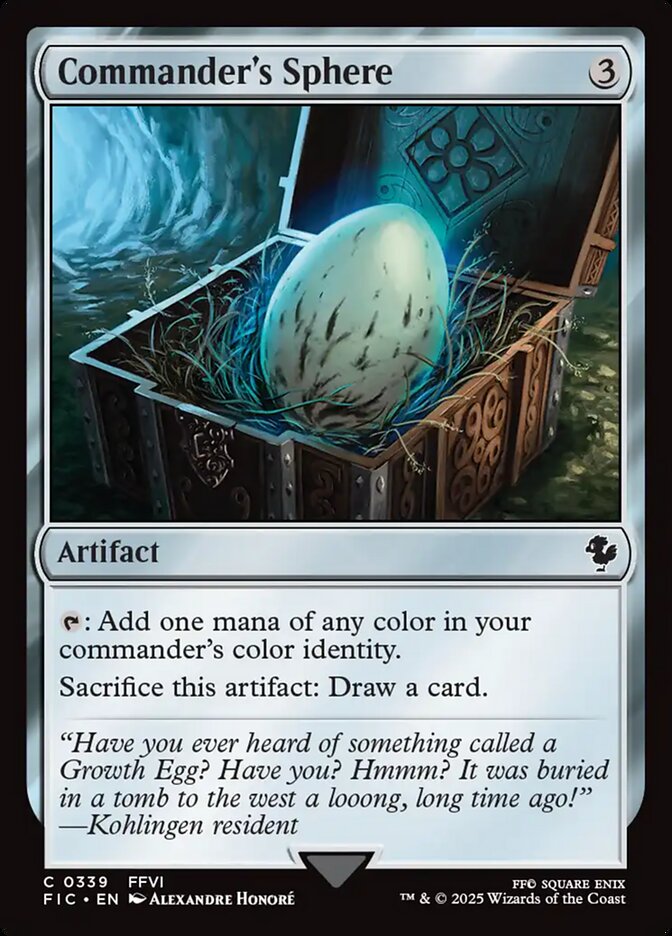 Commander's Sphere, Final fantasy commander Card Art