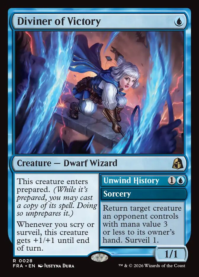Diviner of Victory // Unwind History, Reality Fracture Card Art