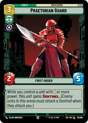 Praetorian Guard, Legends of the Force Card Art
