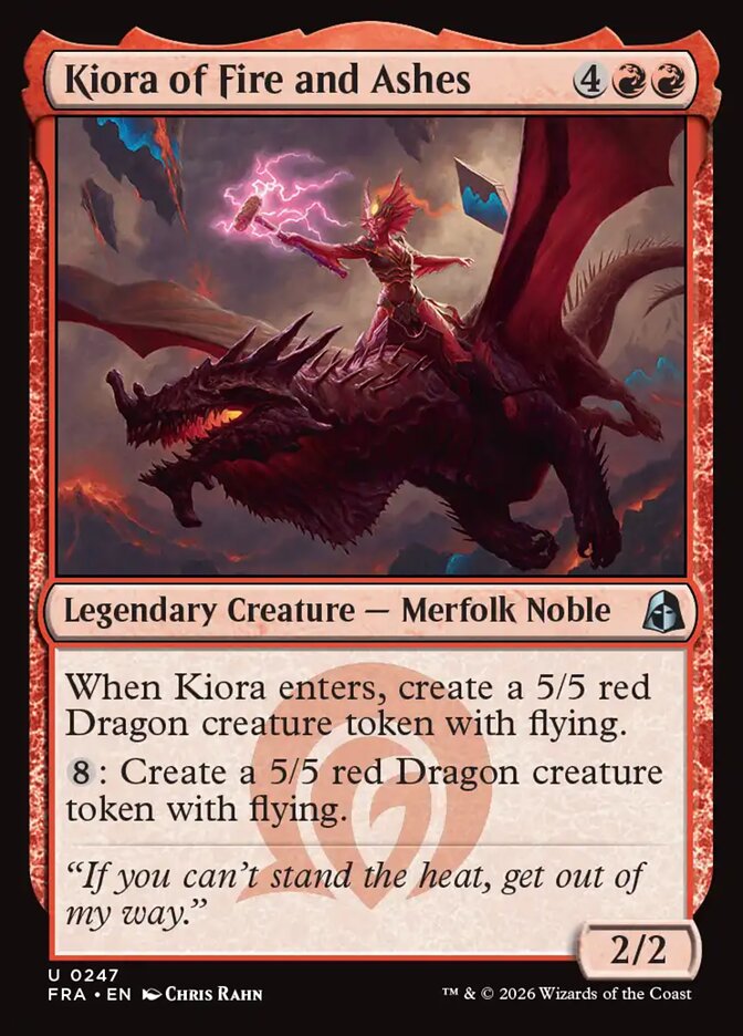 Kiora of Fire and Ashes, Reality Fracture Card Art