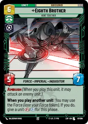 Eighth Brother, Hunt Together, Legends of the Force Card Art