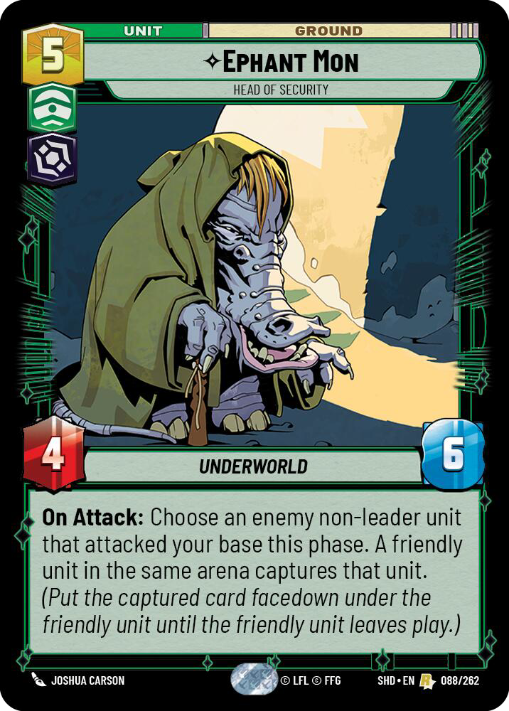 Ephant Mon, Head of Security, Shadows of the Galaxy Card Art