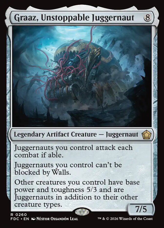 Graaz, Unstoppable Juggernaut, Foundations Commander Card Art