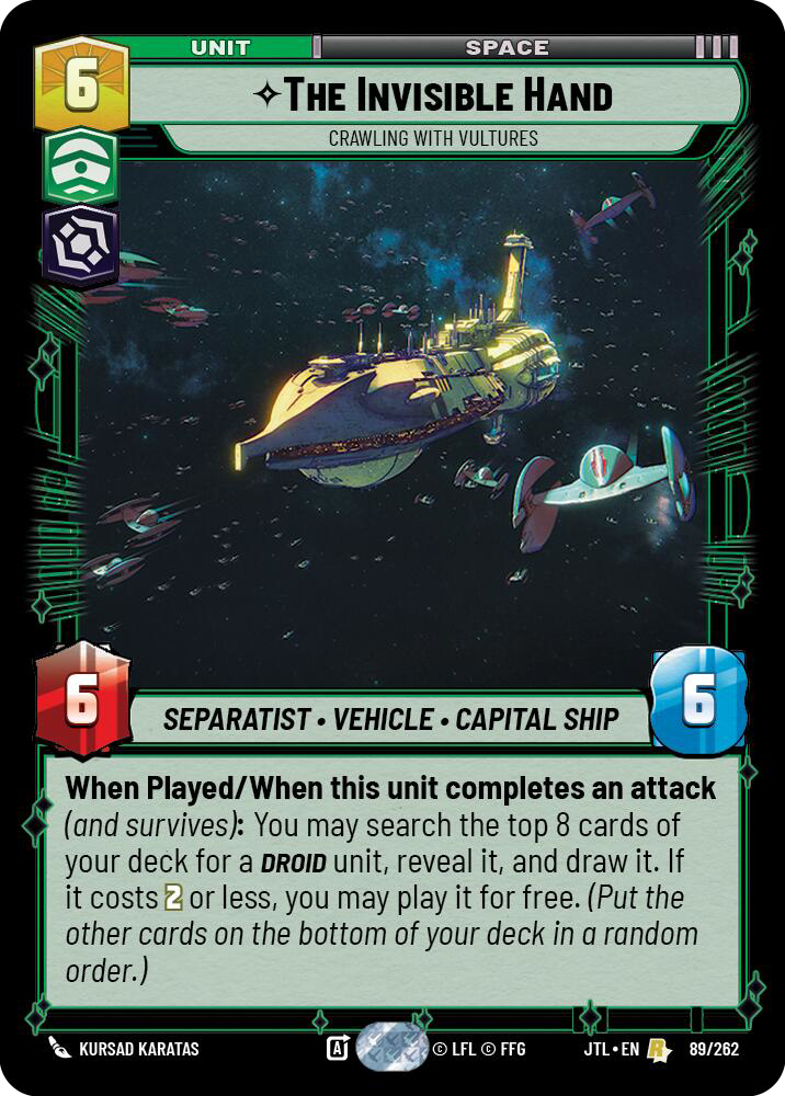 The Invisible Hand, Crawling With Vultures, Jump to Lightspeed Card Art