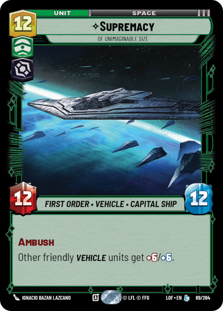 Supremacy, Of Unimaginable Size, Legends of the Force Card Art