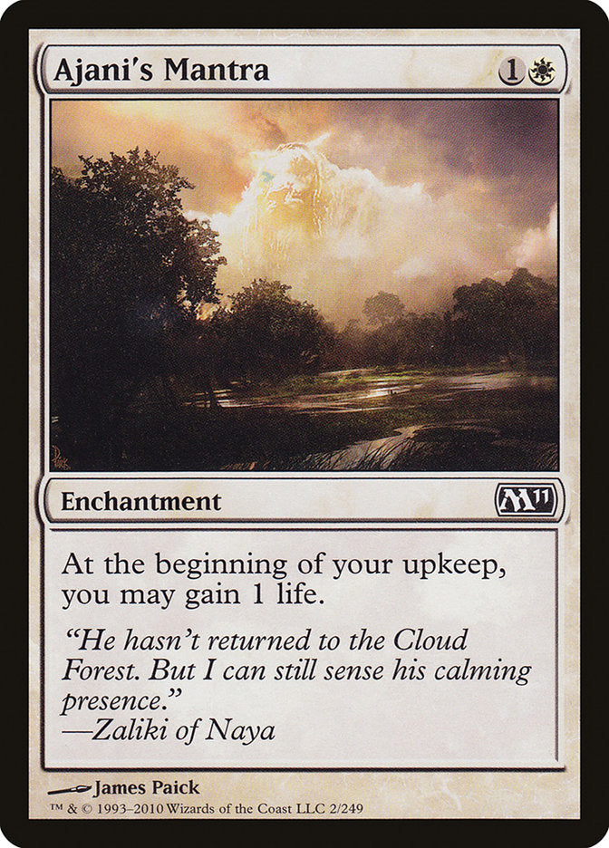 Ajani's Mantra, Magic 2011 Card Art