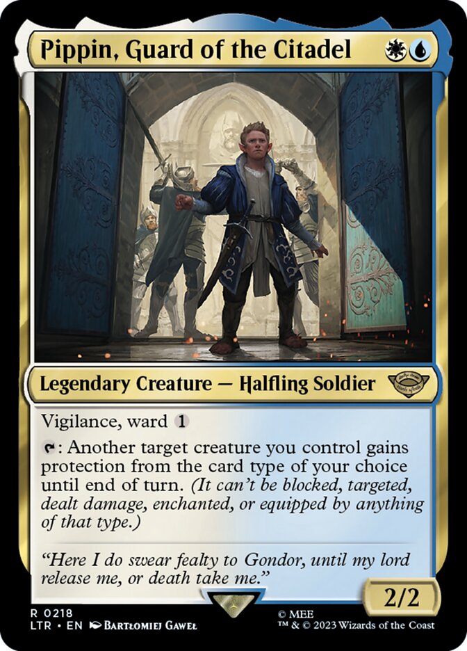Pippin, Guard of the Citadel, The Lord Of The Rings: Tales Of Middle-Earth Card Art