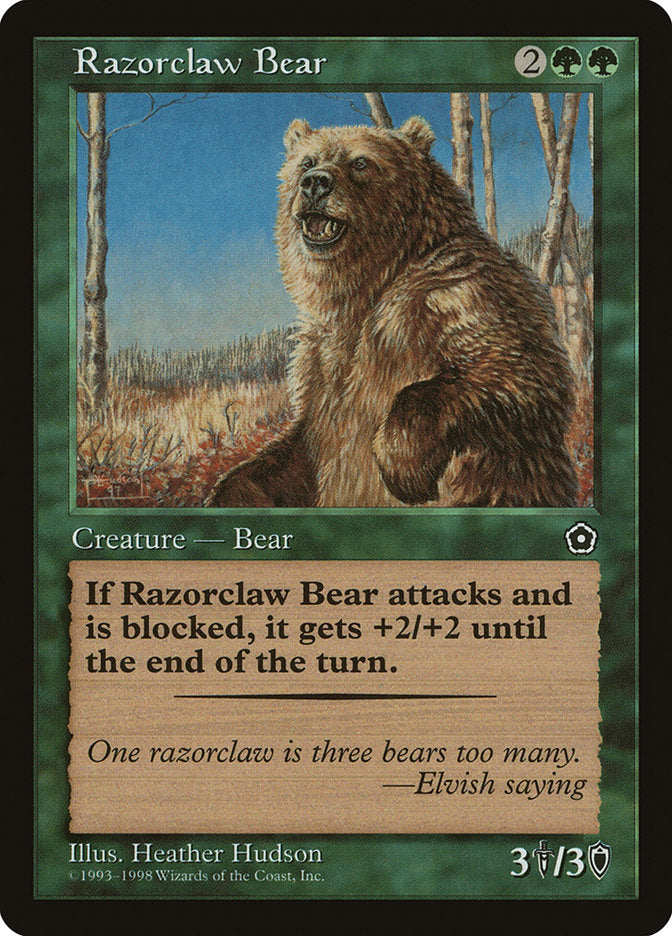 Razorclaw Bear, Portal second age Card Art