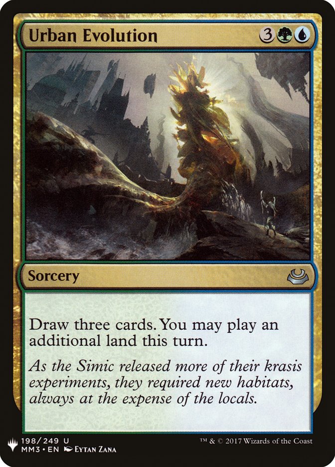 Urban Evolution, The list Card Art